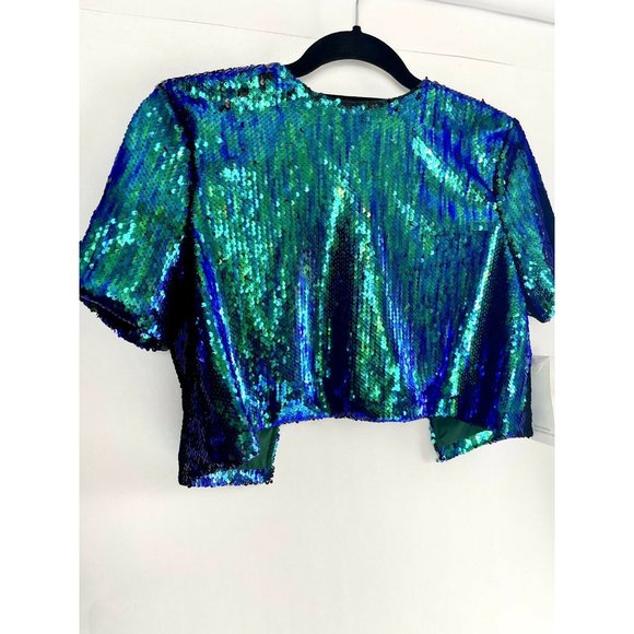 Womens small Tobi metallic sequin cardigan - Picture 5 of 6